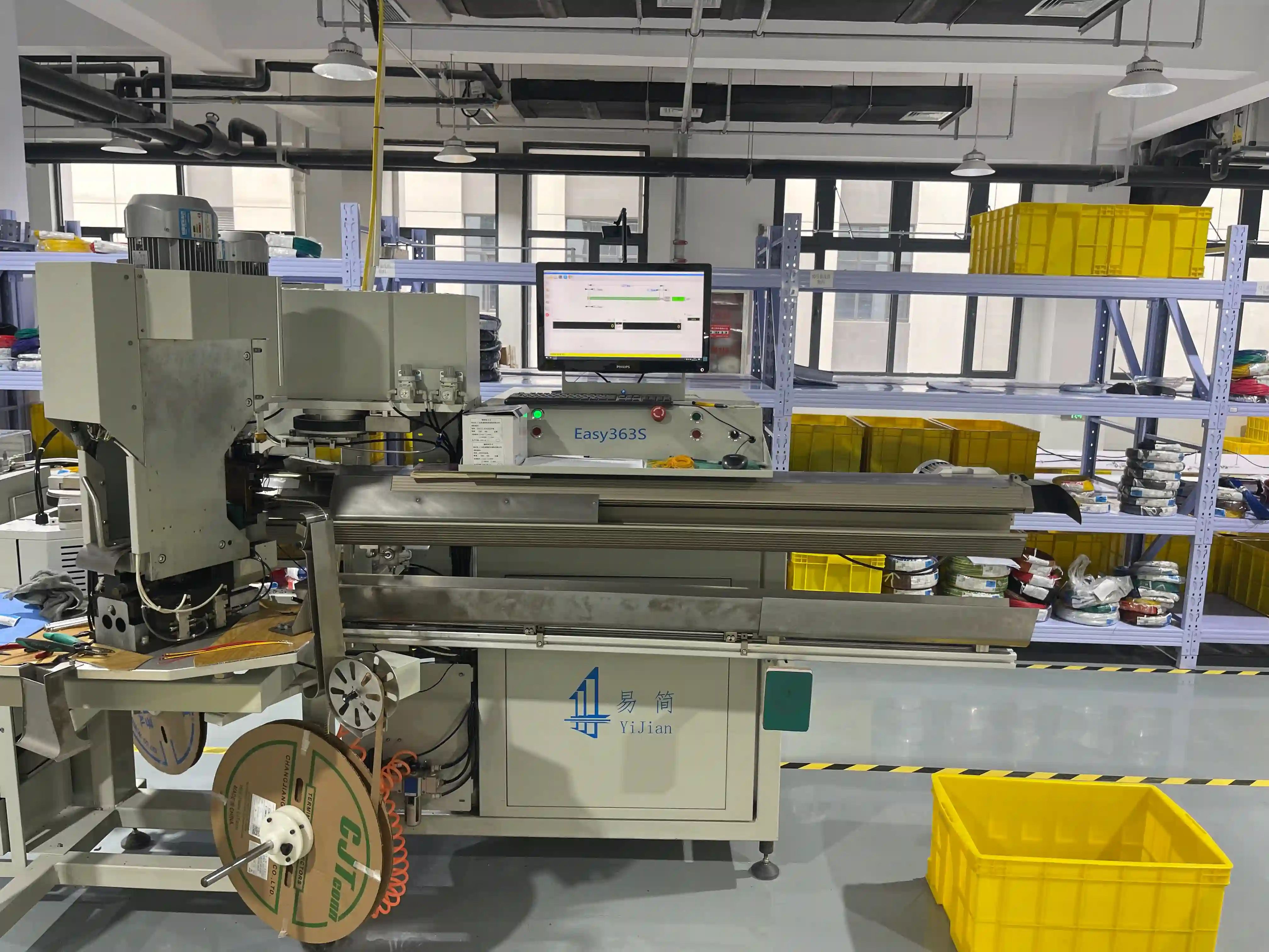 Automatic crimping equipment for JST connector harness manufacturing