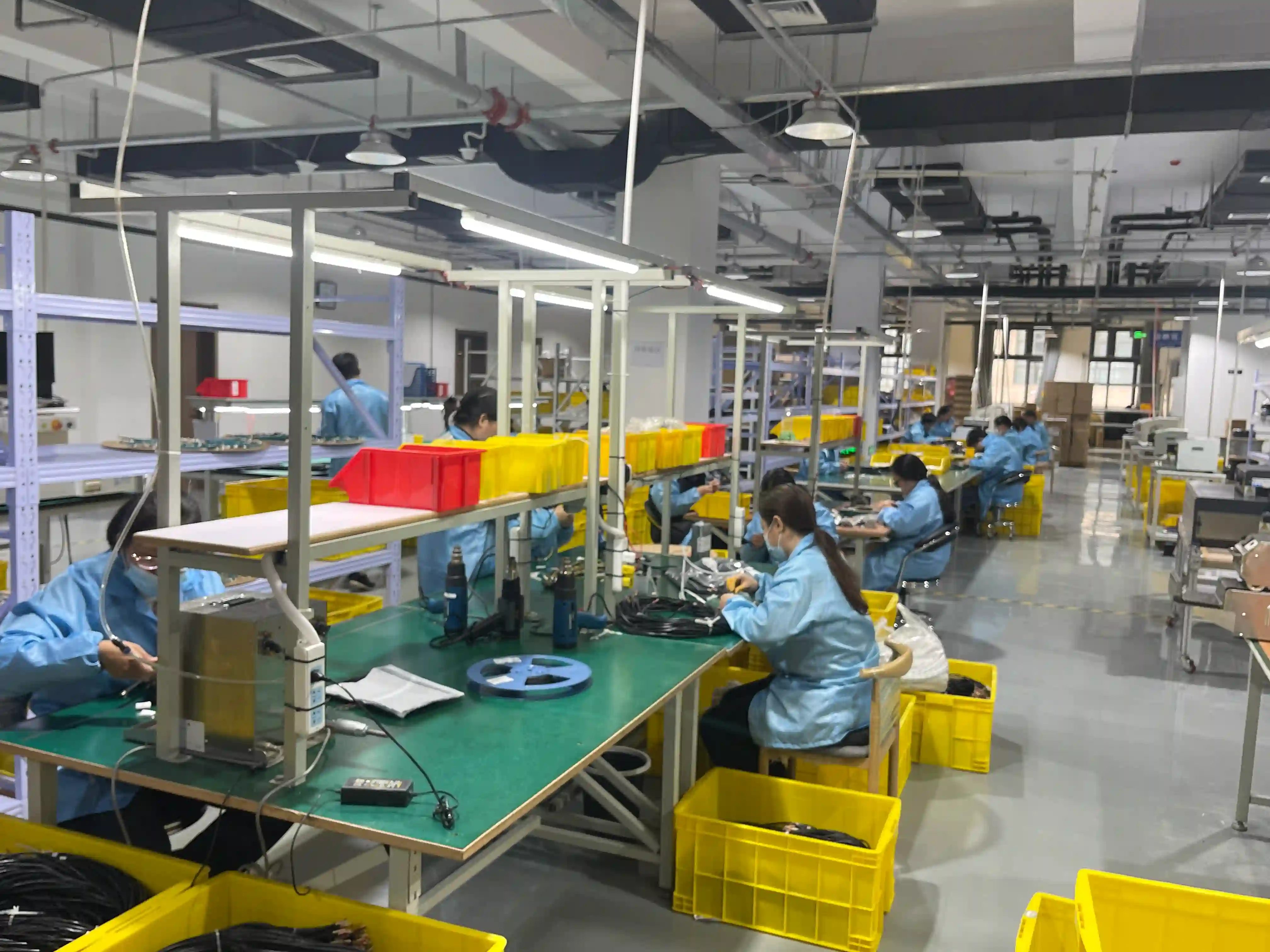 Cable assembly production line during supplier transition validation