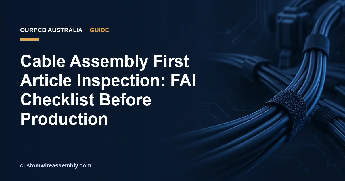 Cable Assembly First Article Inspection: FAI Checklist Before Production