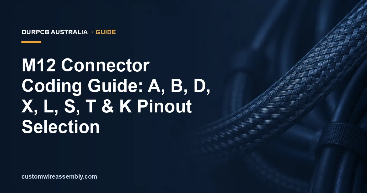 M12 Connector Coding Guide: A, B, D, X, L, S, T & K Pinout Selection