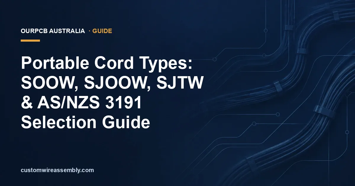 Portable Cord Types: SOOW, SJOOW, SJTW & AS/NZS 3191 Selection Guide