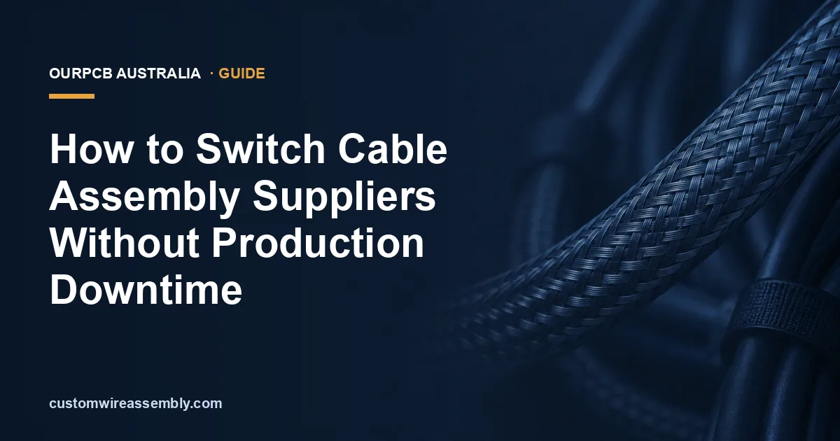 How to Switch Cable Assembly Suppliers Without Production Downtime