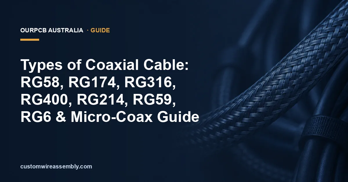 Types of Coaxial Cable: RG58, RG174, RG316, RG400, RG214, RG59, RG6 & Micro-Coax